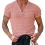 Men's Henley Linen T Shirt Henley V Neck Casual Outdoor Shirt Short Sleeve Plain Collar Casual Hawaiian Clothing