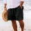 Men's Casual Cotton Linen Breathable Beach Shorts