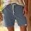 Men's Shorts Corduroy Beach Shorts Retro Casual Bermuda Shorts 5 Inch Shorts Black