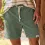 Men's Shorts Corduroy Beach Shorts Retro Casual Bermuda Shorts 5 Inch Shorts Black