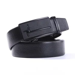 Men\'s Automatic Button Pants Business Casual Belt