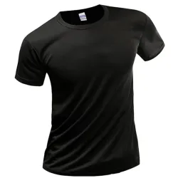 Men\'s Outdoor Casual Round Neck Quick-drying Short-sleeved T-shirt