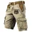 Men's Cargo Shorts Vintage Route 66 Tactical Multi-Pocket Sports Loose Wear-Resistant Summer Daily Casual Pants