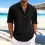 Men's Shirt Linen Solid Color Lapel Long Sleeves Casual Spring Summer Daily Tops