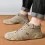 High Suede Boots Microfiber Leather Beck Shoes for Men Waterproof Leather Casual Trainers Non-Slip Breathable Chukka Hiking Shoes