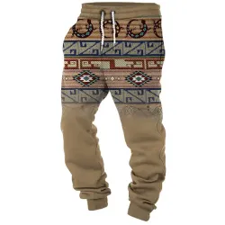 Men\'s Sweatpants Western Ethnic Aztec Casual Vintage Sports Pants