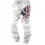 Men's Vintage American Flag Print Pocket Casual Athletic Elastic Waist Trousers