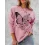 Women's Butterflies Flower Graphic Print Comfortable Soft Sweatshirt Tops