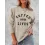 Coffee Saves Lives Women's Graphic Print Comfortable Soft Sweatshirt Tops