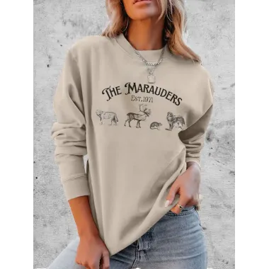 Women's The Marauders Graphic Print Comfortable Soft Sweatshirt Tops