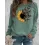 Women's Butterfly Sunflower Graphic Print Comfortable Soft Sweatshirt Tops