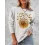 Women's Butterfly Sunflower Graphic Print Comfortable Soft Sweatshirt Tops