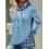 Women's Knitted Stitching Contrast Color Jacquard Hooded Long Sleeve Sweatshirt