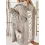 Women's Letter Print Loose Mid-length Knitted Cardigan Hooded Coat