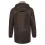 Men's Jacket Hooded Vintage Fleece Leather Lapel Outdoor Coat Dark Brown