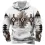 Men's Hoodie Retro Ethnic Print Pocket Hooded Sweatshirt