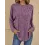 Women's Solid Color Knitted Casual Round Neck Long Sleeve Top