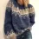 Mohair Jacquard Pattern Knitted Sweater