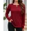 Women's Lightweight Casual Long-sleeved Crew Neck Knitted Top