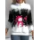 Women's Christmas Snowman Print Zipper Stand Collar Sweatshirt