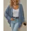 Women's Fashionable Bat Sleeve Cardigan Loose Knitted Jacket