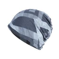 Unisex Hat Knit Geometric Pattern Turban Hat Winter Scarf