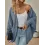 Women's Fashionable Bat Sleeve Cardigan Loose Knitted Jacket