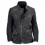 Men Vintage Stand Collar Suede Blazer Side Zip Fly Contrast Leather Webbing Medium Length Jacket Coats