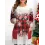 Women's Loose Round Neck Long Sleeve T-Shirt With Pockets Christmas Top