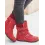 Women's Round Toe Flat Bottom Large Size Mid-calf Boots