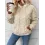 Women's Casual Jacquard Hooded Loose Fleece Thermal Sweatshirt