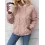 Women's Casual Jacquard Hooded Loose Fleece Thermal Sweatshirt