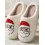 Unisex Christmas Print Non-slip Plush Home Cotton Slippers