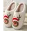 Unisex Christmas Print Non-slip Plush Home Cotton Slippers