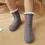 Men's Terry Jacquard Thickened Christmas Floor Socks Warm Mid-calf Socks