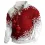 Men's Sweatshirt Christmas Snow Stand Collar Buttons Daily Tops Red