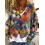 Women's Stylish Art Cat Print Plush Cardigan