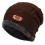 Men's Knitted Fleece Beanie Hat Wine Red Black Knitting Knitted Casual Outdoor Home Daily Solid Plain Color Warm