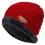 Men's Knitted Fleece Beanie Hat Wine Red Black Knitting Knitted Casual Outdoor Home Daily Solid Plain Color Warm