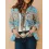 Women's Western Ethnic Print Casual Blazer