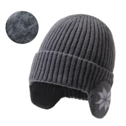 Men\'s Outdoor Cycling Warm Ear Protection Windproof Knitted Hat