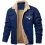 Men's Retro Western Yellowstone Print Fleece Cotton Work Casual Jacket