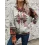 Women's Western Ethnic Print Color Block Hooded Sweatshirt