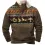 Men's Sweatshirt Ethnic Aztec Plush Collar Quarter Zip Vintage Daily Tops