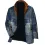 Patchwork Design Boro Print Men Vintage Fleece Blazer Double Layer Lapel Fur Leather Collar Medium Length Coats