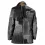 Patchwork Design Boro Print Men Vintage Fleece Blazer Double Layer Lapel Fur Leather Collar Medium Length Coats