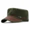 Men's Flat-top Leather Peaked Cap Military Cap Casual Sun Hat