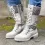 Women's Outdoor Casual Color Block Snow Boots Mid-calf Thick Heel Boots