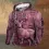 Men's Retro Outdoor 3D Engraved Deer Hunting Print Hooded Sweatshirt