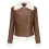 Women's Fleece Warm Long Sleeve Lapel Leather Jacket